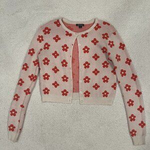 Small Light Pink Floral Cardigan
